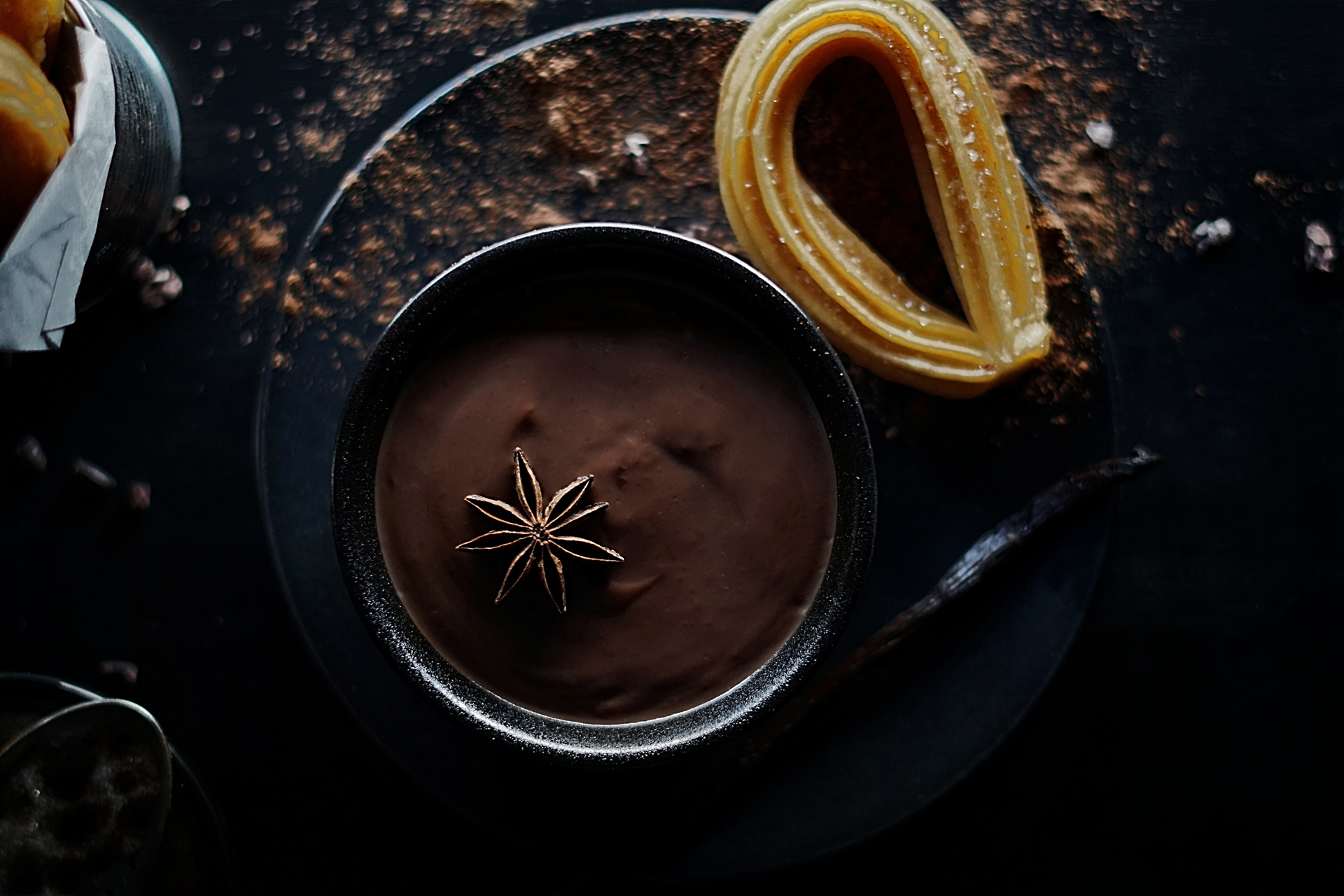 Churros with spiced hot chocolate