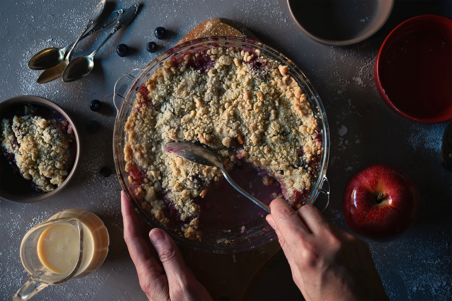 Apple Crumble Recipe with Blueberry
