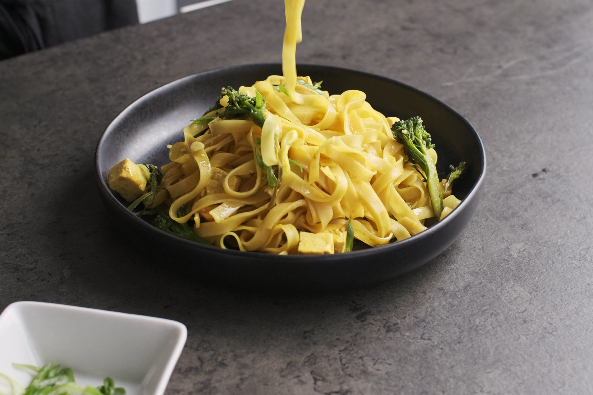 The Golden Noodles: turmeric noodles with vegetables