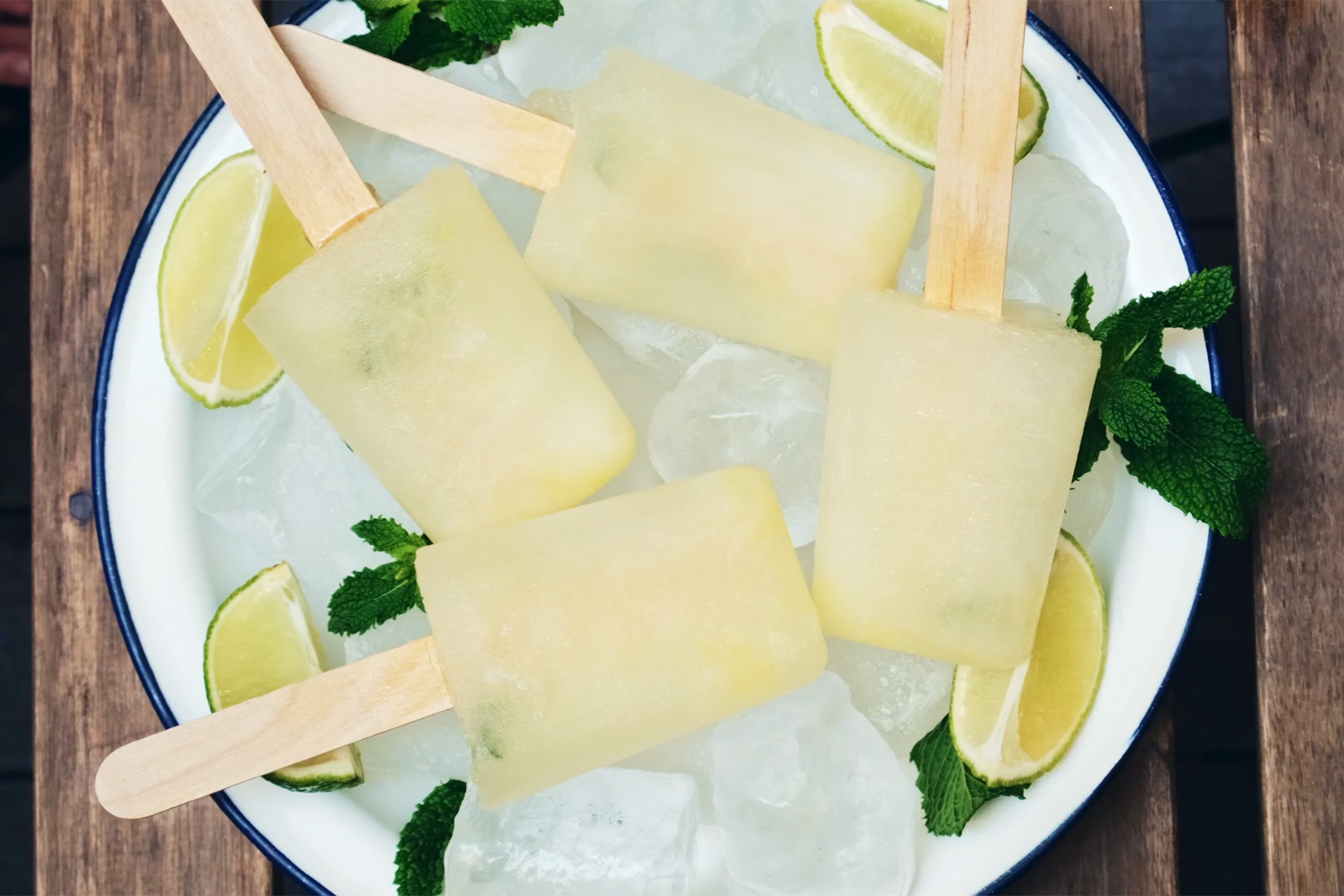 Creamy lemon popsicles