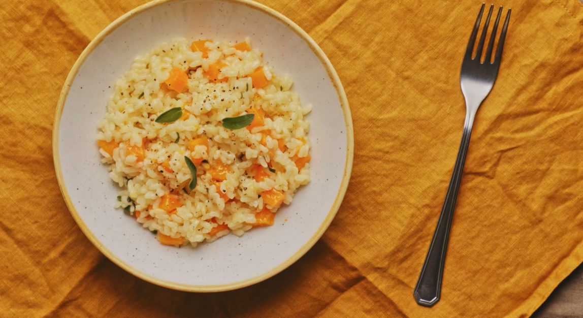 Risotto de abóbora e parmesão