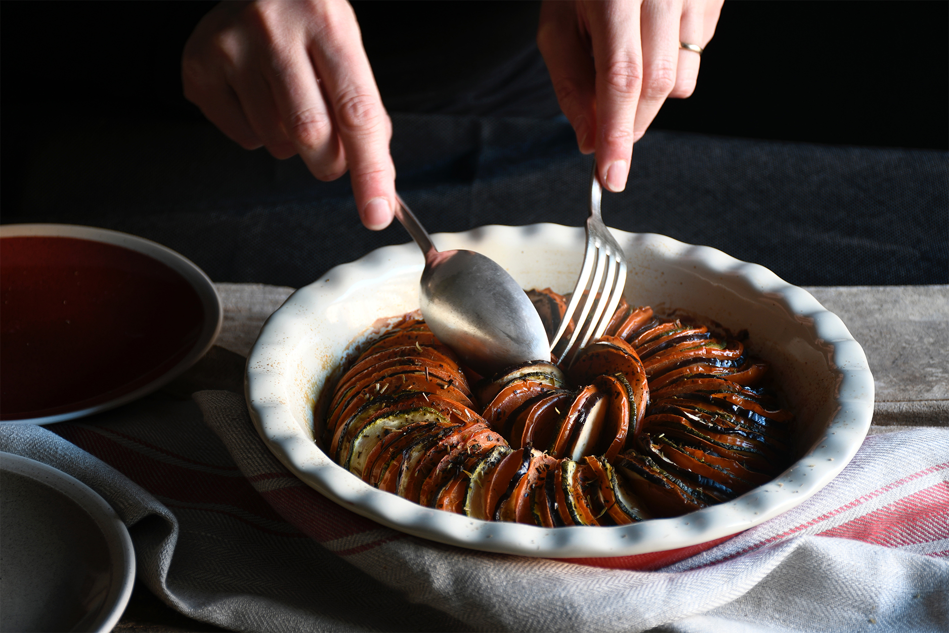 Vegetable Tian with Provençal herbs and tomato sauce