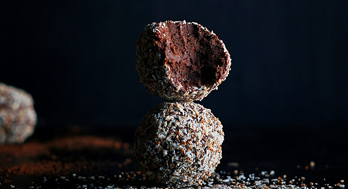 Chocolate coconut truffles