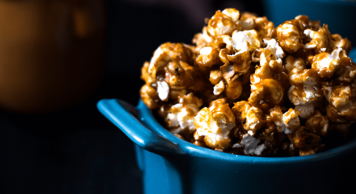 Popcorn with peanut butter