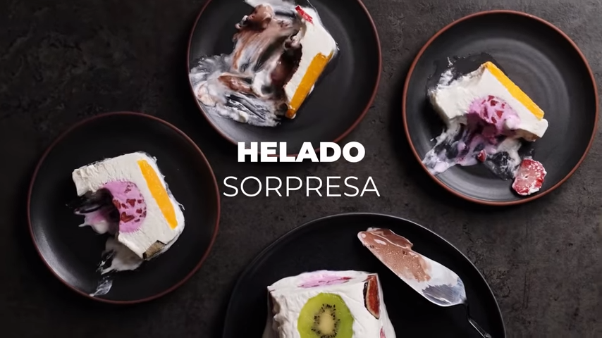 Tarta helada con sorpresa