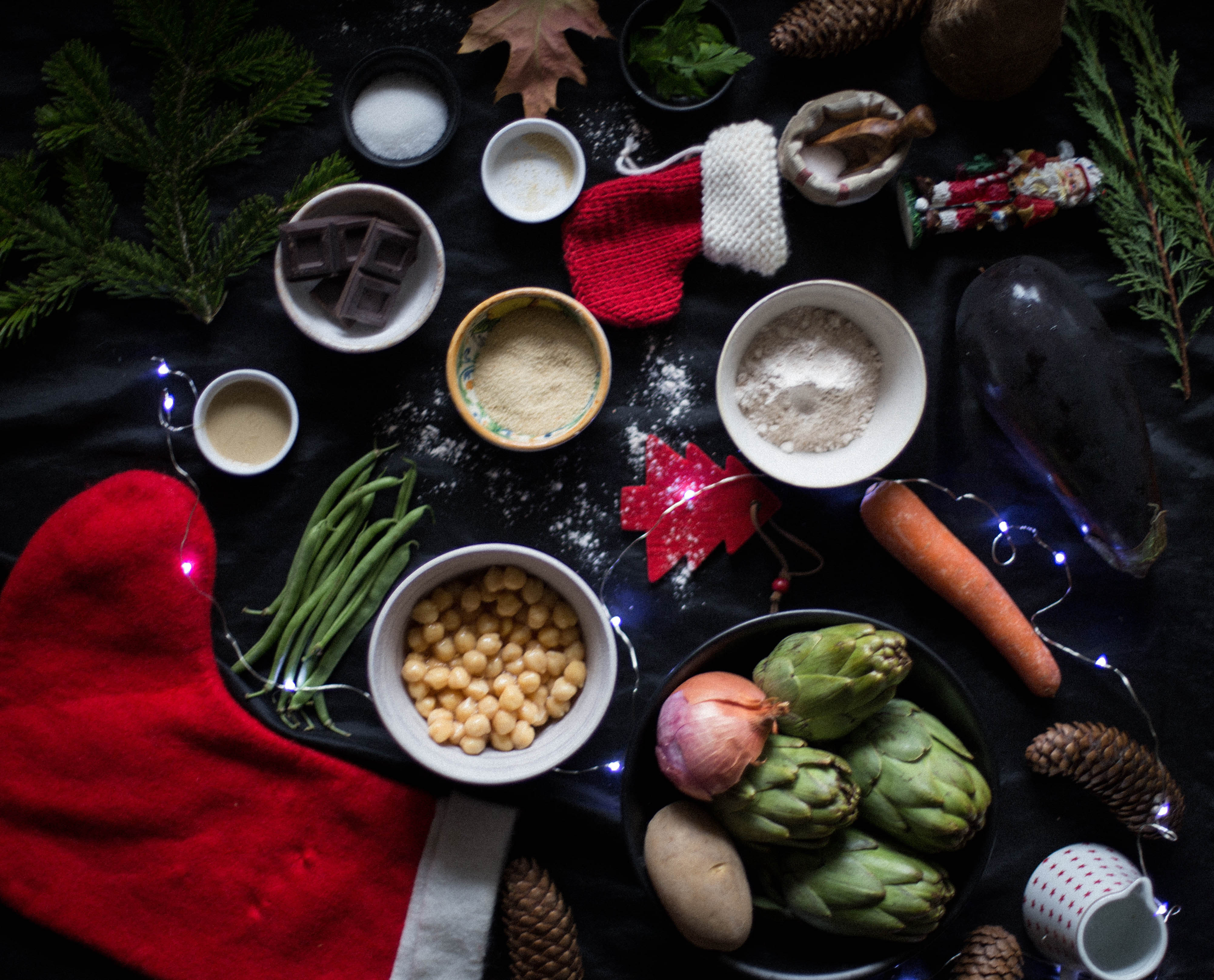 Vegan Christmas Batch Cooking ingredients