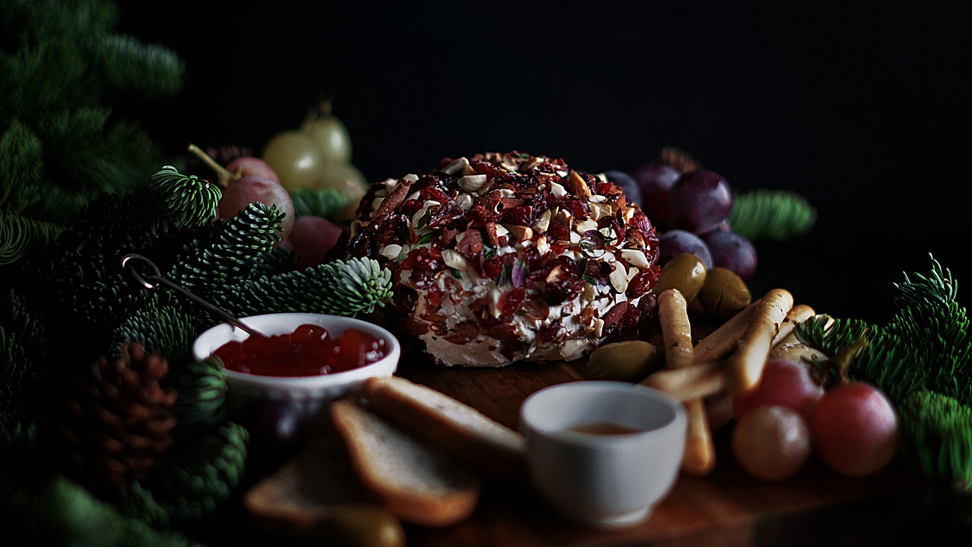 Bola de queijo fresco fumado vegan