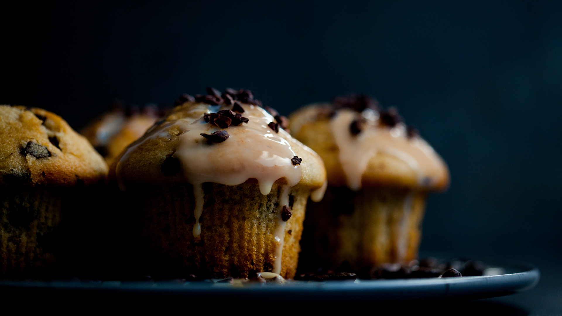 Muffins veganos con crema de café