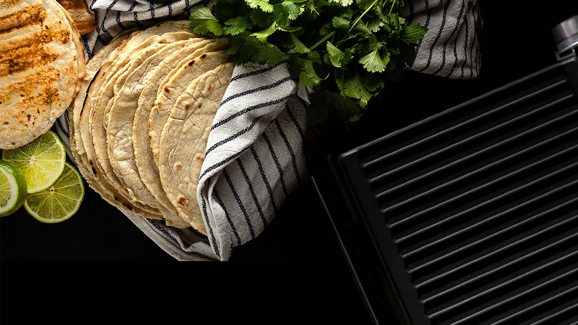 Homemade corn tortillas or fajitas bread