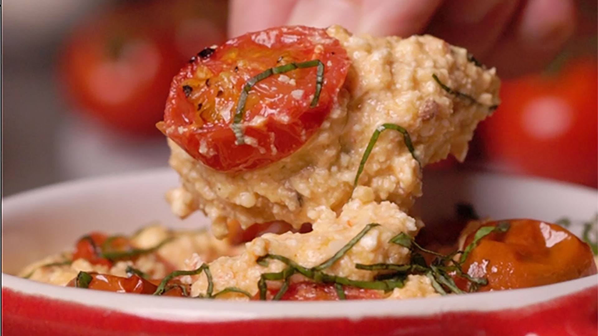 Tomato and feta cheese dip