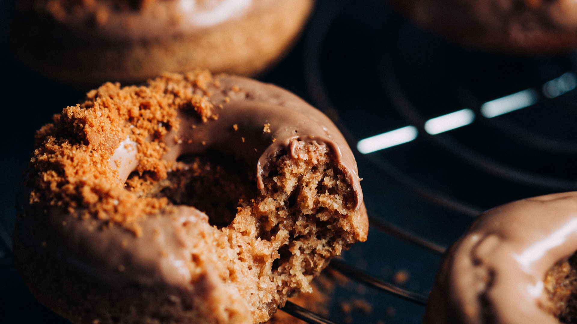 Baked vegan biscuit doughnuts