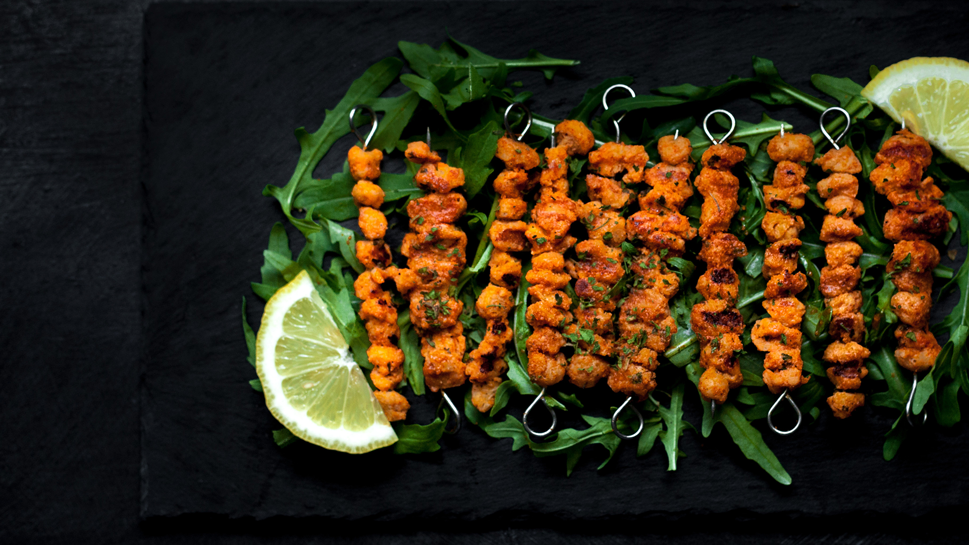 Vegan Moorish kebabs