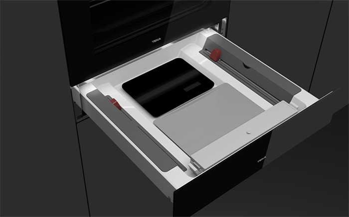 Teka vacuum sealing machine in the built-in drawer
