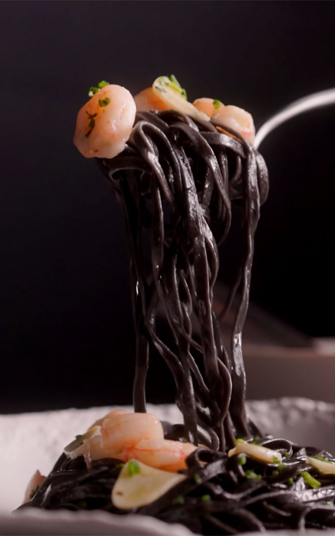 Shrimp confit with spaghetti | Cooking Lovers