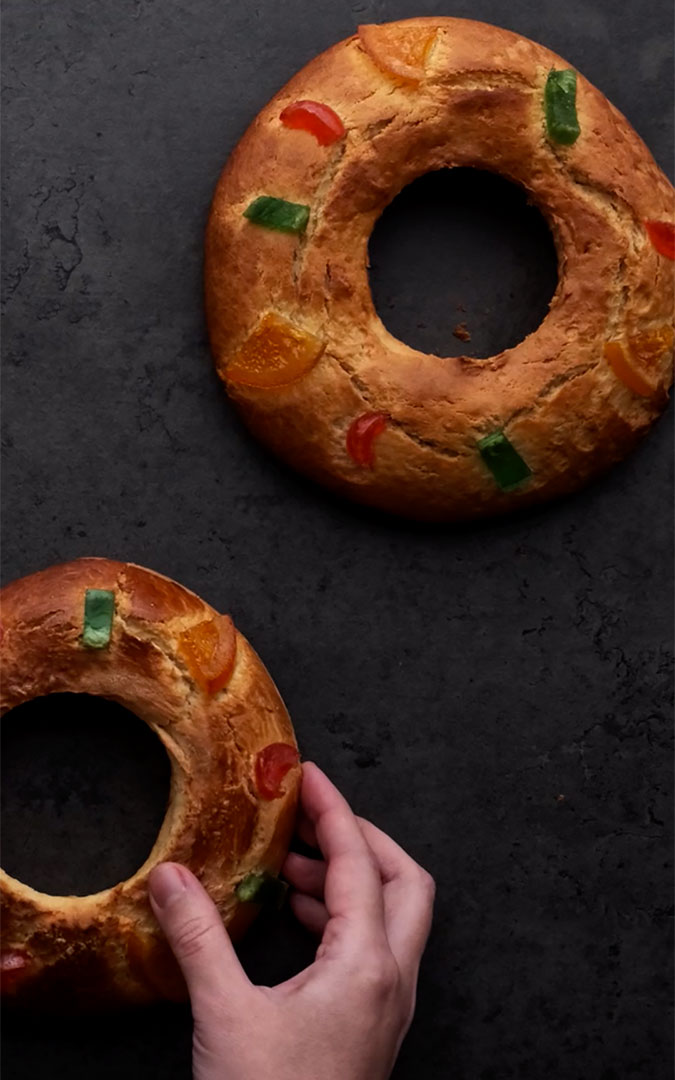Roscón de Reyes (cake of Kings) with three fillings | Cooking Lovers