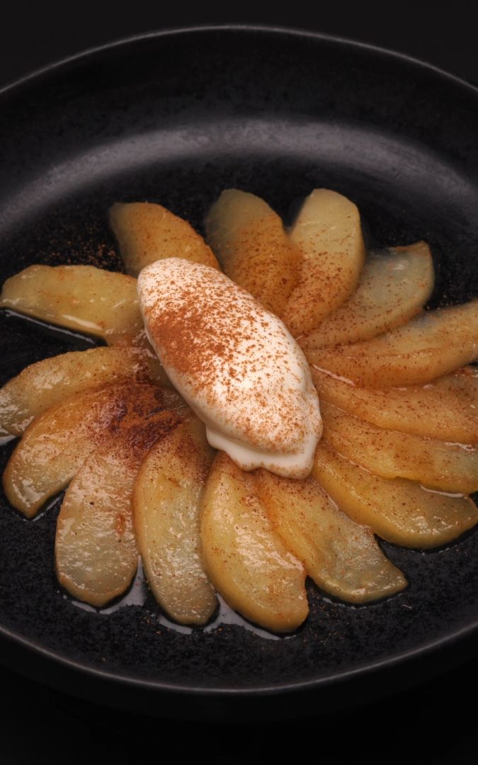 Steamed apples with mascarpone ice cream | Cooking Lovers